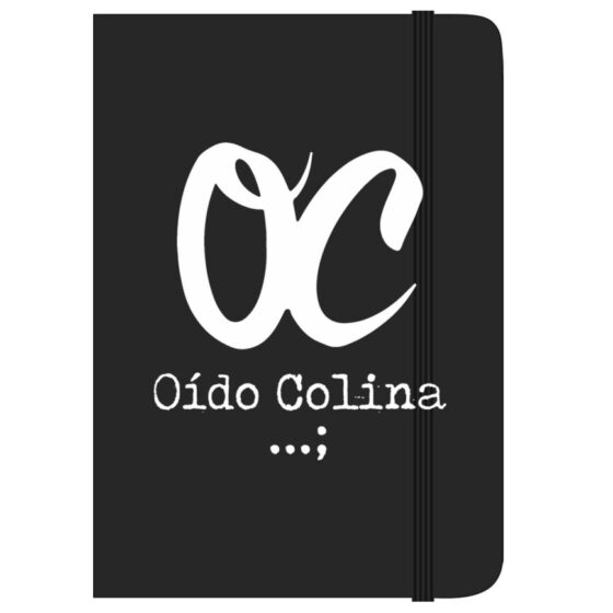 libreta A5 negra oido colina